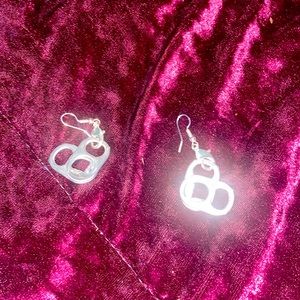 Soda tab earrings, hand made